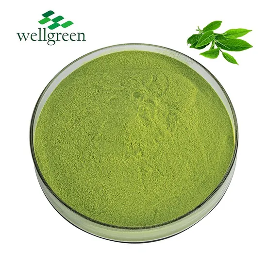 Chá verde Matcha puro em pó, rico em antioxidantes, fibras e vitaminas